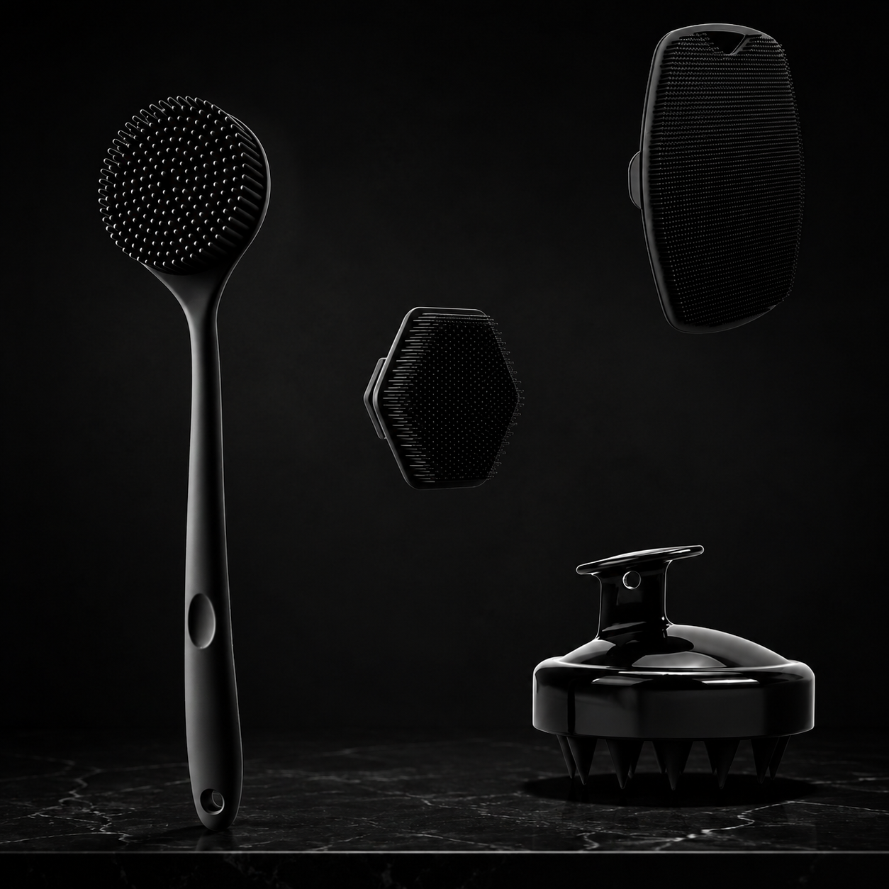 Complete Grooming Bundle – Safety Razor + Holder + Shower Brush Set
