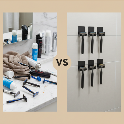 Wall-Mounted Razor Holder (5-Pack)