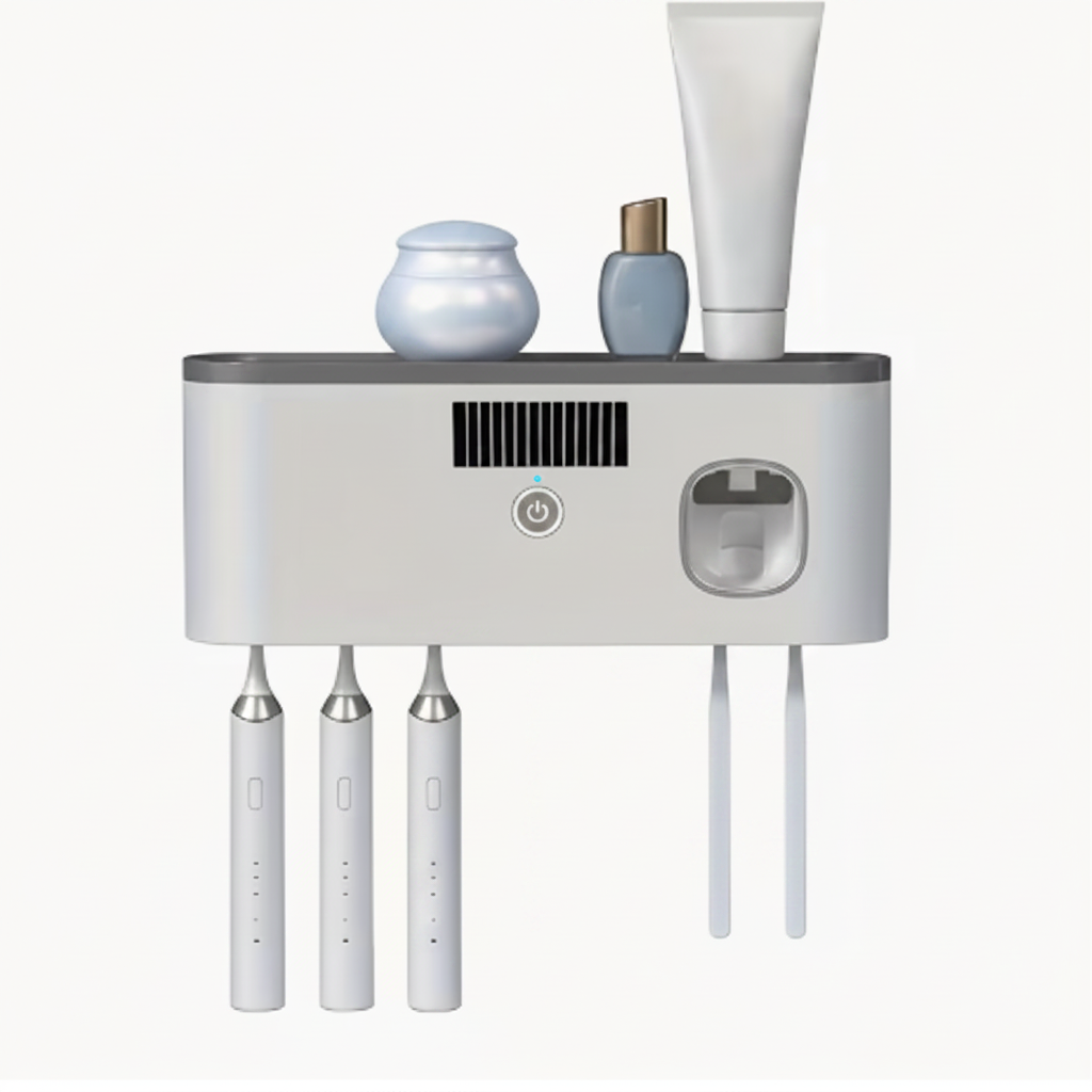 Smart Toothbrush Sanitizer + Toothpaste Dispenser