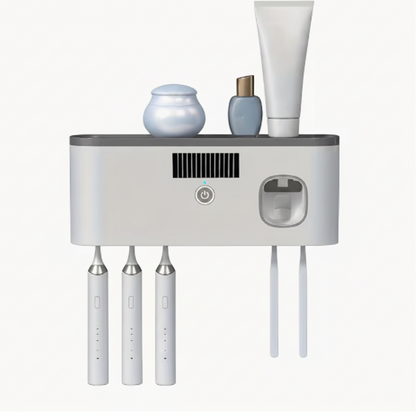 Smart Toothbrush Sanitizer + Toothpaste Dispenser